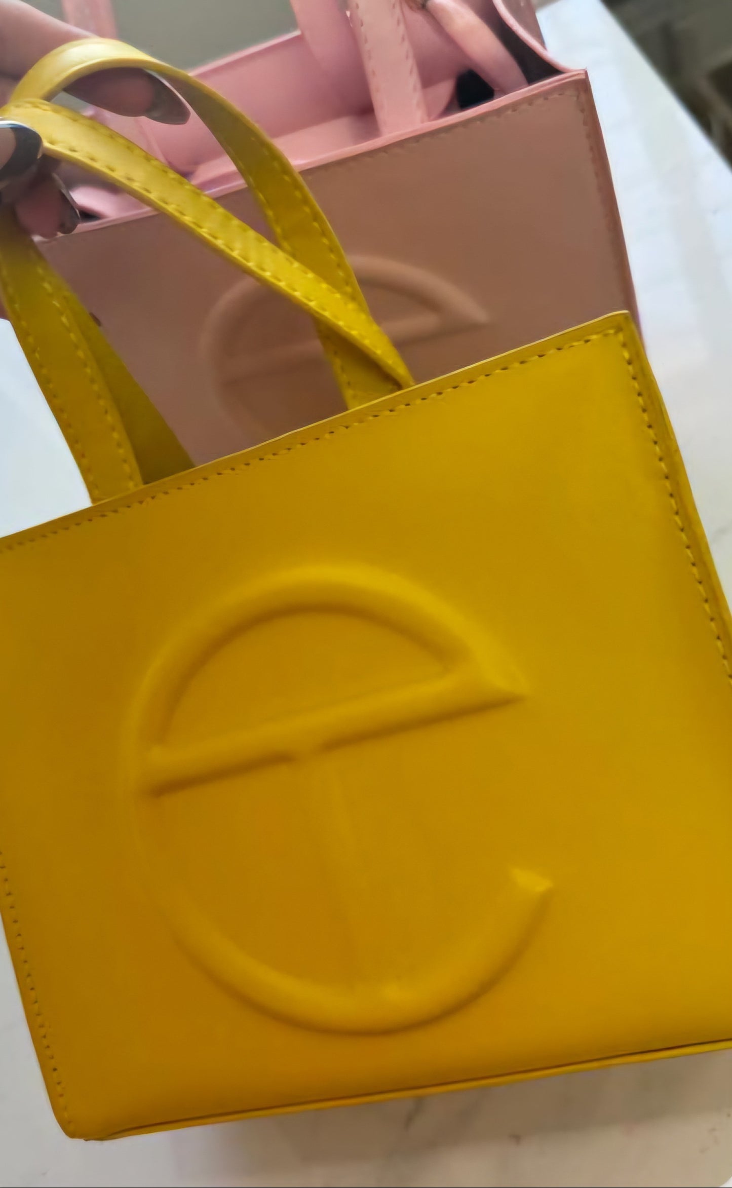 TELFAR YELLOW/PINK PURSE
