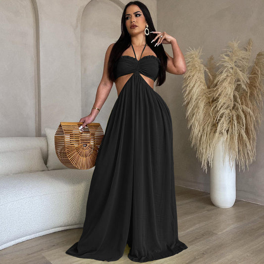 CHIFON JUMPSUIT BLACK